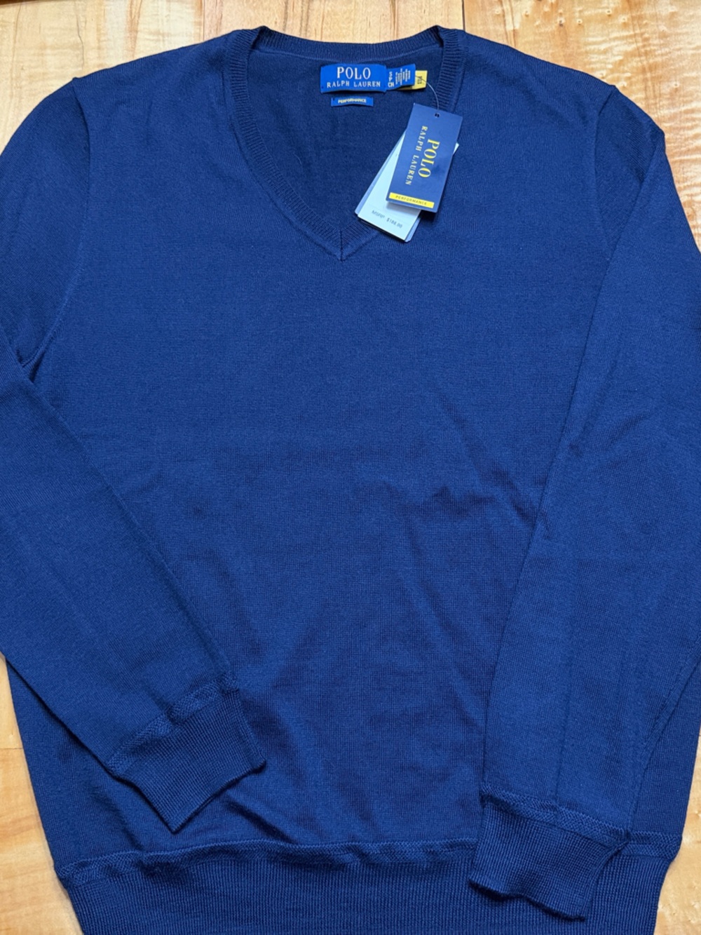 Polo by Ralph Lauren Men's Navy V-Neck Performance Sweater